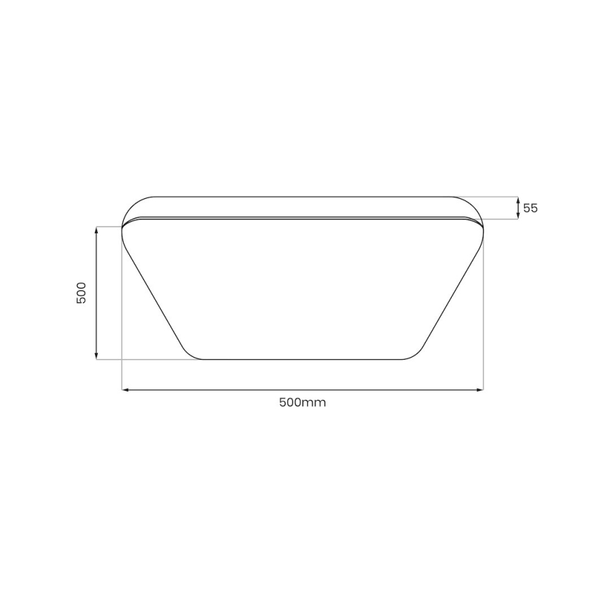LED таванно осветително тяло NEMO LED/36W/230V 50x50 см черно