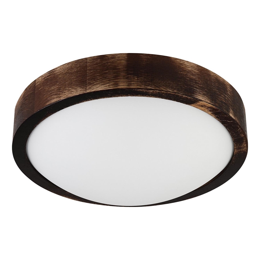 LED таванно осветително тяло OAK SLIM LED/20W/230V 4000K Ø 27 см дъб/тъмно кафяво