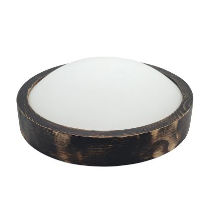 LED таванно осветително тяло OAK SLIM LED/20W/230V 4000K Ø 27 см дъб/тъмно кафяво