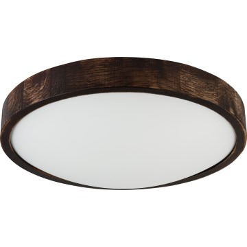 LED таванно осветително тяло OAK SLIM LED/36W/230V 4000K Ø 37 см дъб/тъмно кафяво