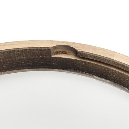 LED таванно осветително тяло OAK SMOKY SLIM LED/36W/230V 4000K Ø 37 см дъб/тъмно кафяво