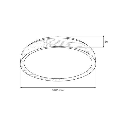 LED таванно осветително тяло ORINOKO LED/36W/230V Ø 48 см бежово