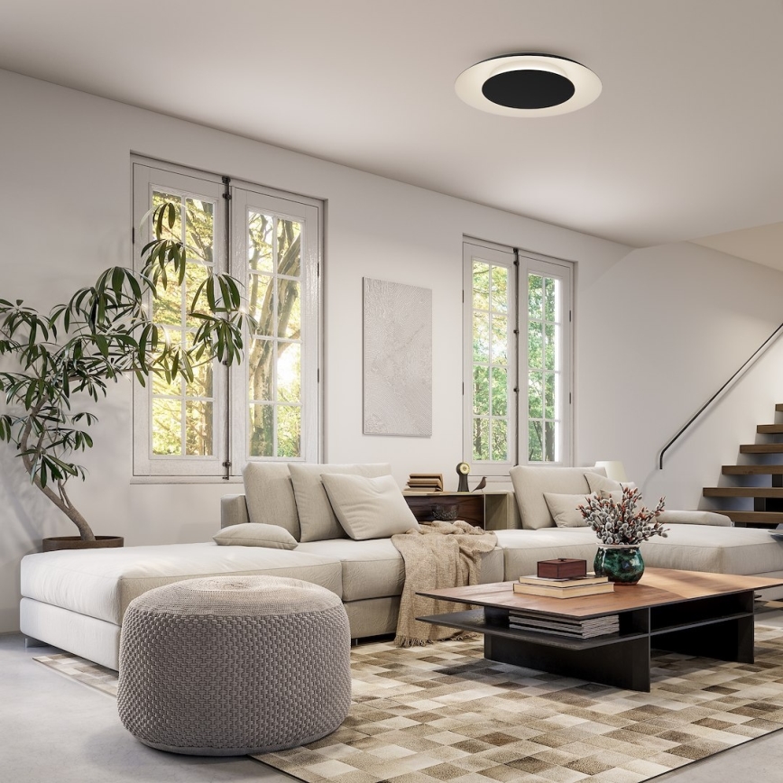 LED таванно осветително тяло PIATTINO LED/30W/230V 3000/4000/6000K Ø 40 см черно