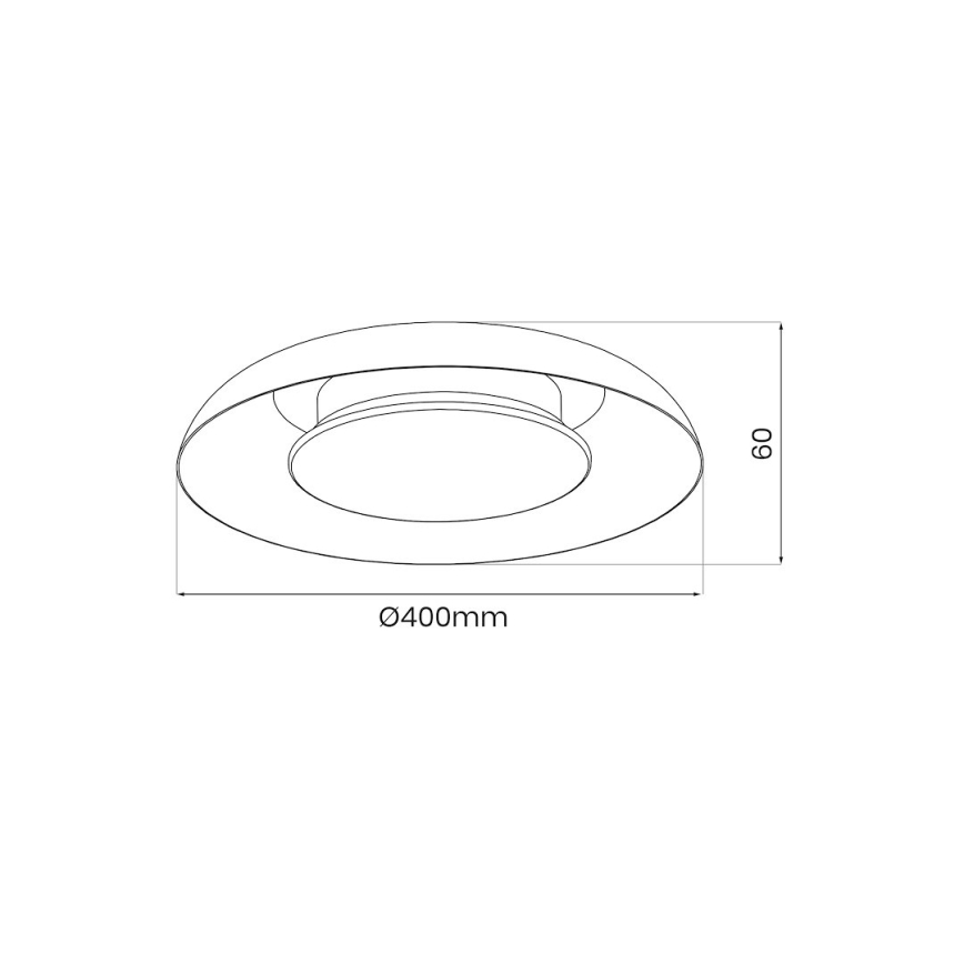 LED таванно осветително тяло PIATTINO LED/30W/230V 3000/4000/6000K Ø 40 см черно