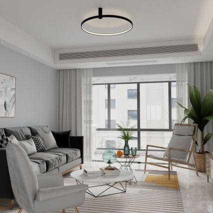 LED таванно осветително тяло RING S LED/34W/230V 3000/4000/6000K Ø 60 см черно