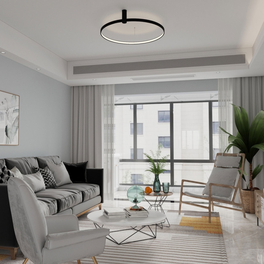 LED таванно осветително тяло RING S LED/34W/230V 3000/4000/6000K Ø 60 см черно