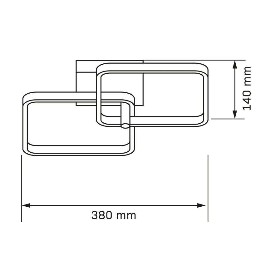 LED таванно осветително тяло ROBERT LED/25W/230V 25x38 cm черно