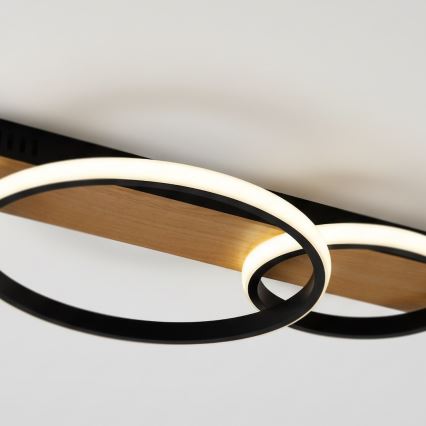 LED таванно осветително тяло ROWENA LED/14W/230V черно/кафяво