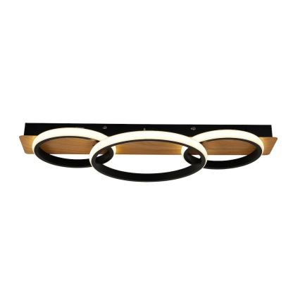 LED таванно осветително тяло ROWENA LED/18W/230V черно/кафяво