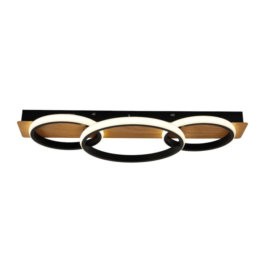 LED таванно осветително тяло ROWENA LED/18W/230V черно/кафяво