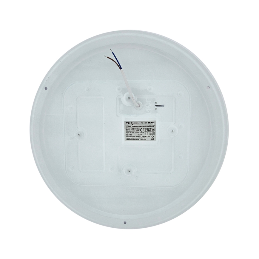LED таванно осветително тяло с датчик за движение LENA LED/24W/230V Ø 37,3 cm бяло