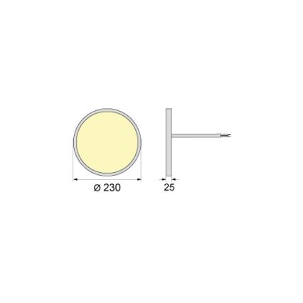 LED таванно осветително тяло SIMEN LED/18W/230V 4000K IP40 Ø 23 см бяло UGR19