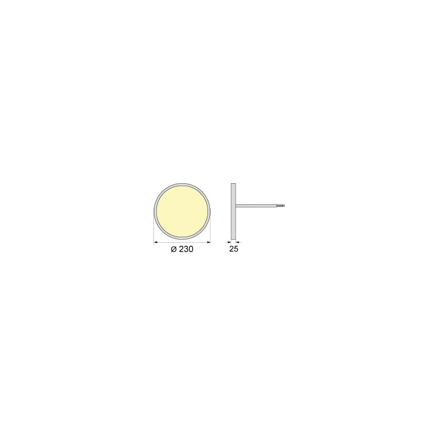 LED таванно осветително тяло SIMEN LED/18W/230V 4000K IP40 Ø 23 см бяло UGR19