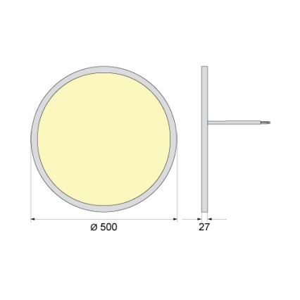 LED таванно осветително тяло SIMEN LED/40W/230V 4000K IP40 Ø 50 см бяло UGR19