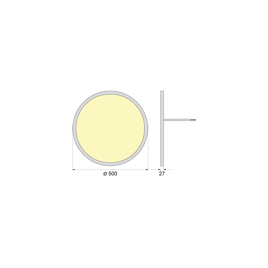 LED таванно осветително тяло SIMEN LED/40W/230V 4000K IP40 Ø 50 см бяло UGR19