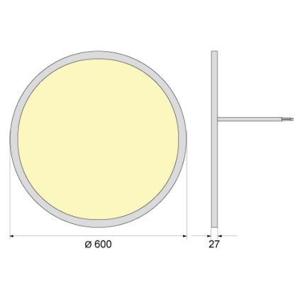 LED таванно осветително тяло SIMEN LED/50W/230V 4000K IP40 Ø 60 см бяло UGR19