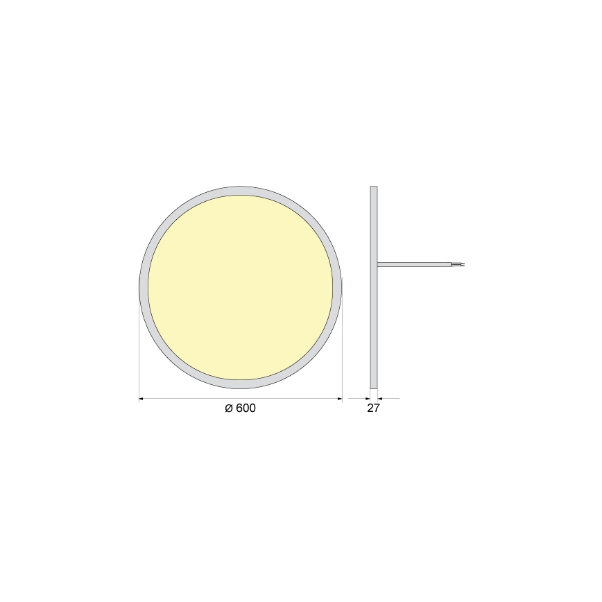 LED таванно осветително тяло SIMEN LED/50W/230V 4000K IP40 Ø 60 см бяло UGR19