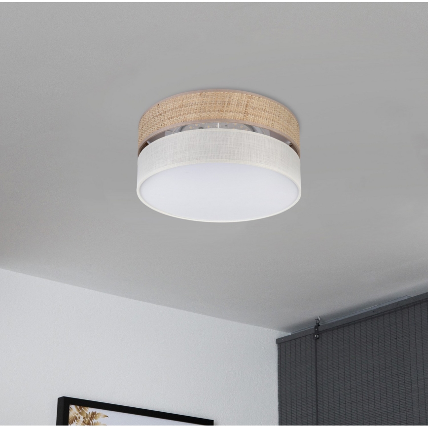 LED таванно осветително тяло SIRJA BOHO LED/20W/230V 4000K диаметър 35 см бежово/кремаво