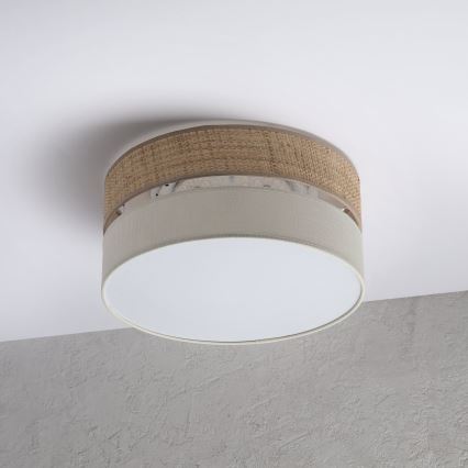 LED таванно осветително тяло SIRJA BOHO LED/20W/230V 4000K диаметър 35 см бежово/кремаво
