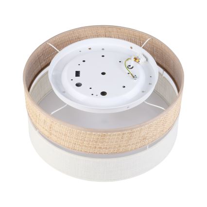 LED таванно осветително тяло SIRJA BOHO LED/20W/230V 4000K диаметър 35 см бежово/кремаво