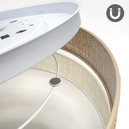 LED таванно осветително тяло SIRJA BOHO LED/20W/230V 4000K диаметър 35 см бежово/кремаво