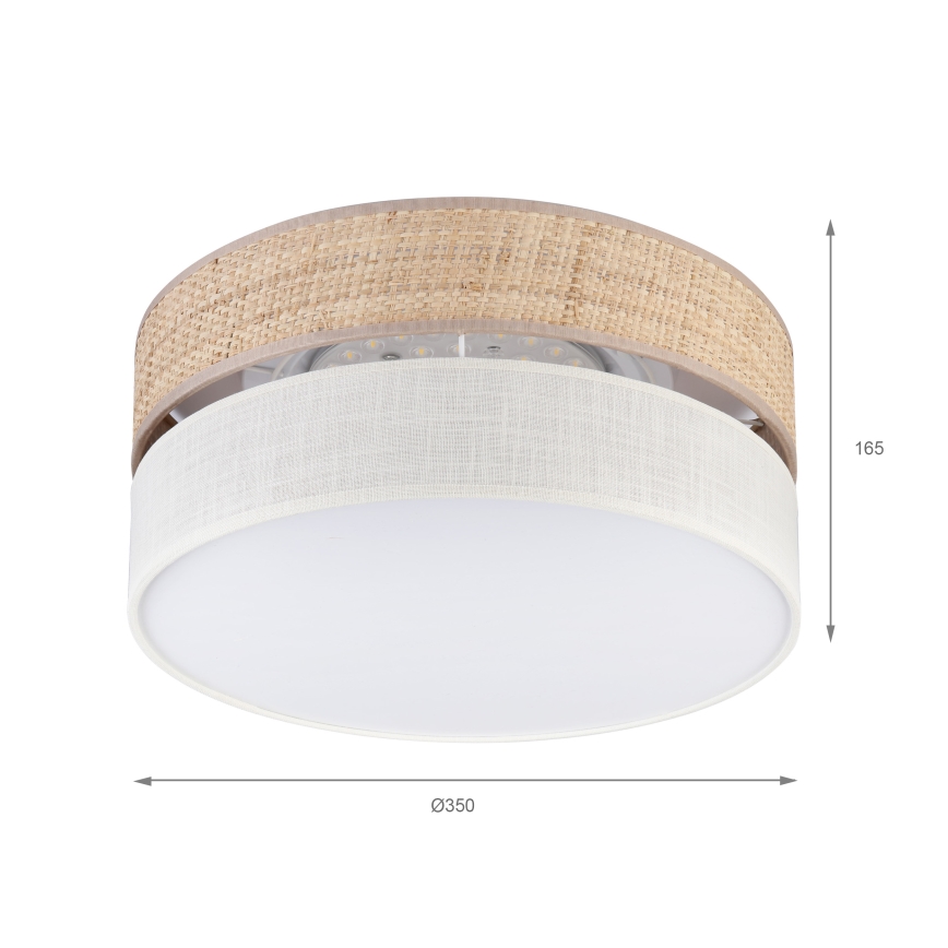 LED таванно осветително тяло SIRJA BOHO LED/20W/230V 4000K диаметър 35 см бежово/кремаво