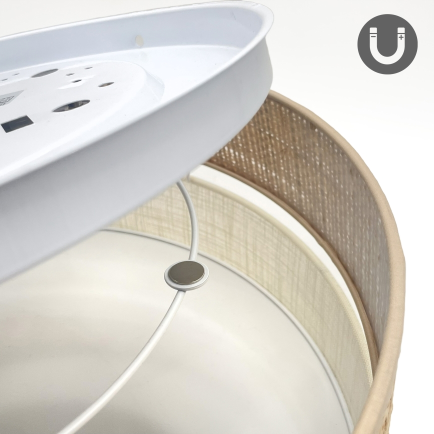 LED таванно осветително тяло SIRJA BOHO LED/36W/230V 4000K Ø 45 cm бежово/кремаво