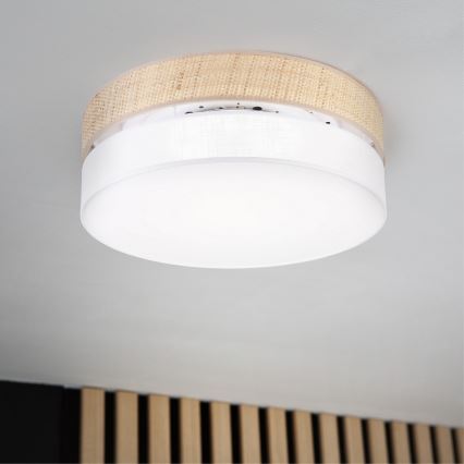 LED таванно осветително тяло SIRJA BOHO LED/36W/230V 4000K Ø 45 см бежово/бяло