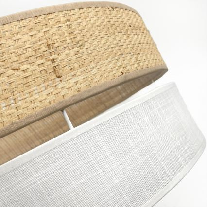 LED таванно осветително тяло SIRJA BOHO LED/36W/230V 4000K Ø 45 см бежово/бяло