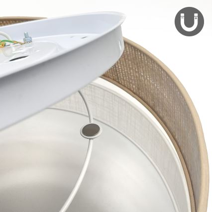 LED таванно осветително тяло SIRJA BOHO LED/36W/230V 4000K Ø 45 см бежово/бяло