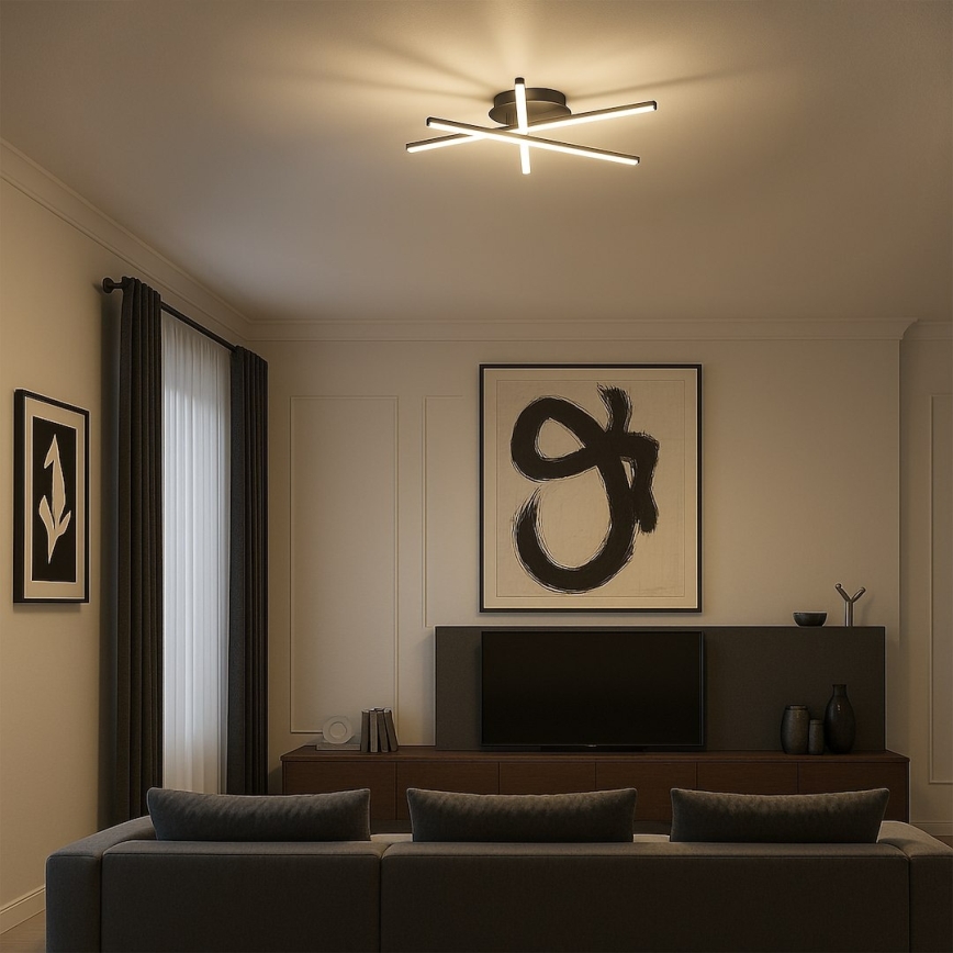 LED таванно осветително тяло STICK LED/12W/230V черно