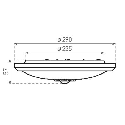 LED таванно осветително тяло със сензор за движение и сумрак и аварен модул MANA LED/16W/230V 1500 mAh Ø 29 см бяло