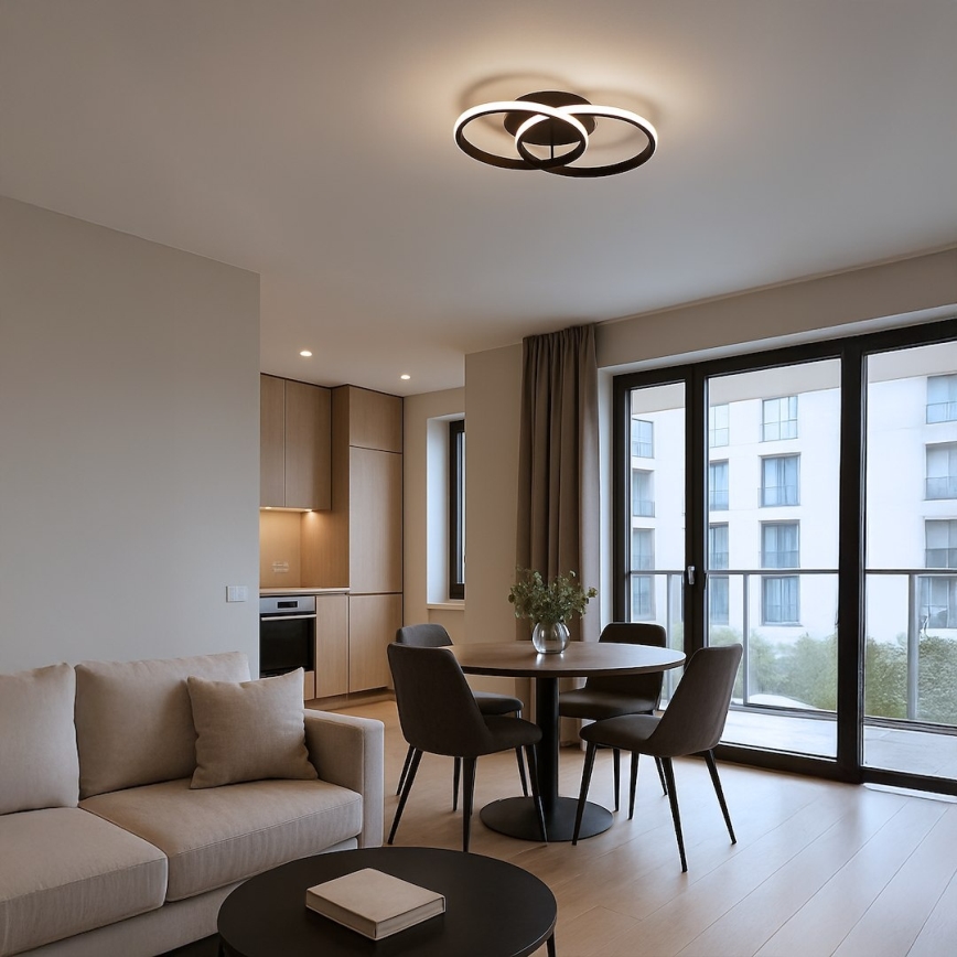 LED таванно осветително тяло TITANO LED/12W/230V черно