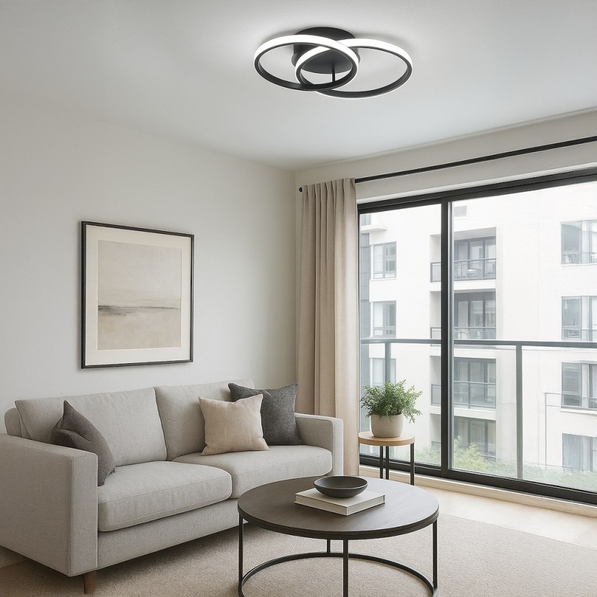 LED таванно осветително тяло TITANO LED/12W/230V черно