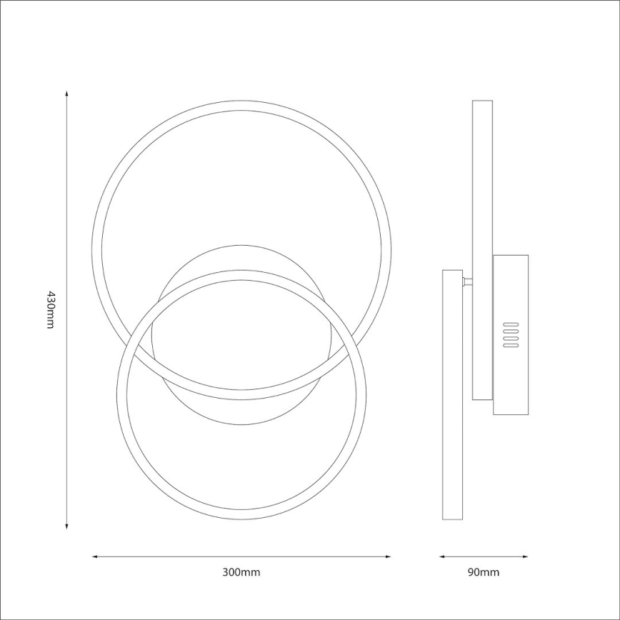 LED таванно осветително тяло TITANO LED/12W/230V черно
