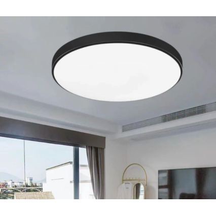 LED таванно осветително тяло за баня CARTER LED/12W/230V 6000K IP44 Ø 22 см черно