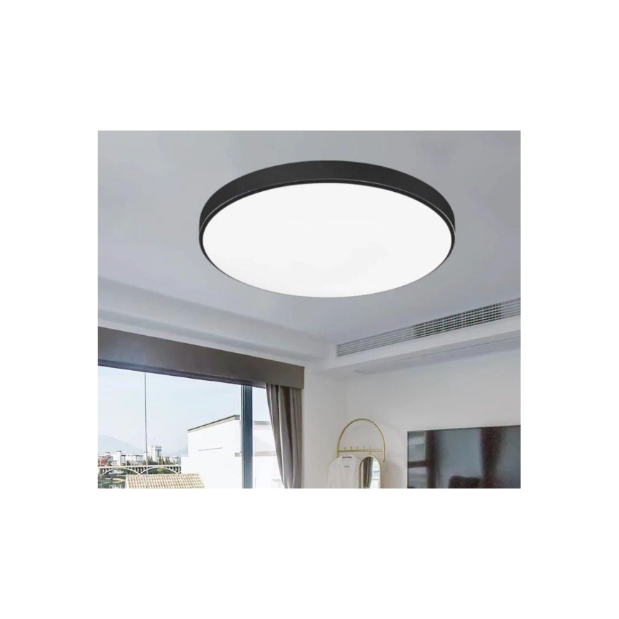 LED таванно осветително тяло за баня CARTER LED/12W/230V 6000K IP44 Ø 22 см черно
