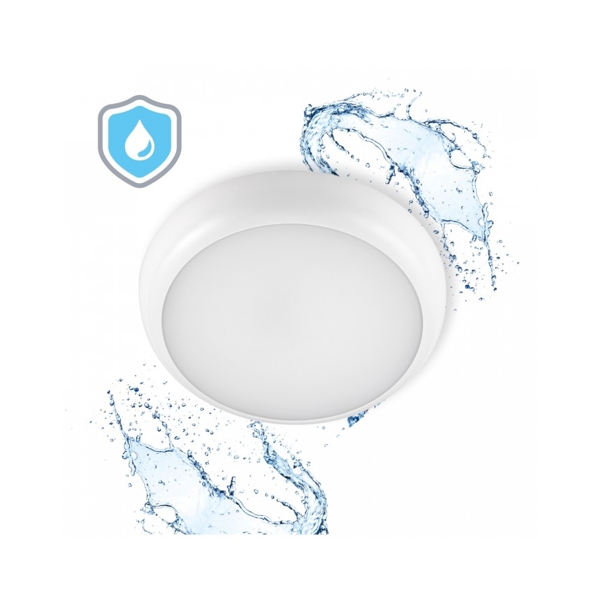 LED таванно осветително тяло за баня DEFENDER LED/12/18/24W/230V 3000/4000/6500K IP65, Ø 30 см, бяло