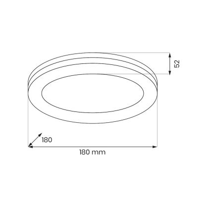 LED таванно осветително тяло за баня MARLON LED/12W/230V Ø 18 см IP54 бяло