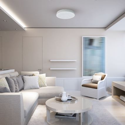 LED таванно осветително тяло за баня MARLON LED/36W/230V Ø 30 см IP54 бяло