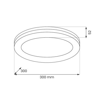 LED таванно осветително тяло за баня MARLON LED/36W/230V Ø 30 см IP54 бяло