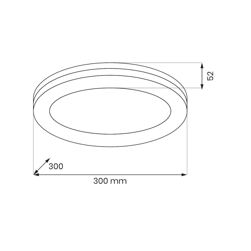 LED таванно осветително тяло за баня MARLON LED/36W/230V Ø 30 см IP54 бяло