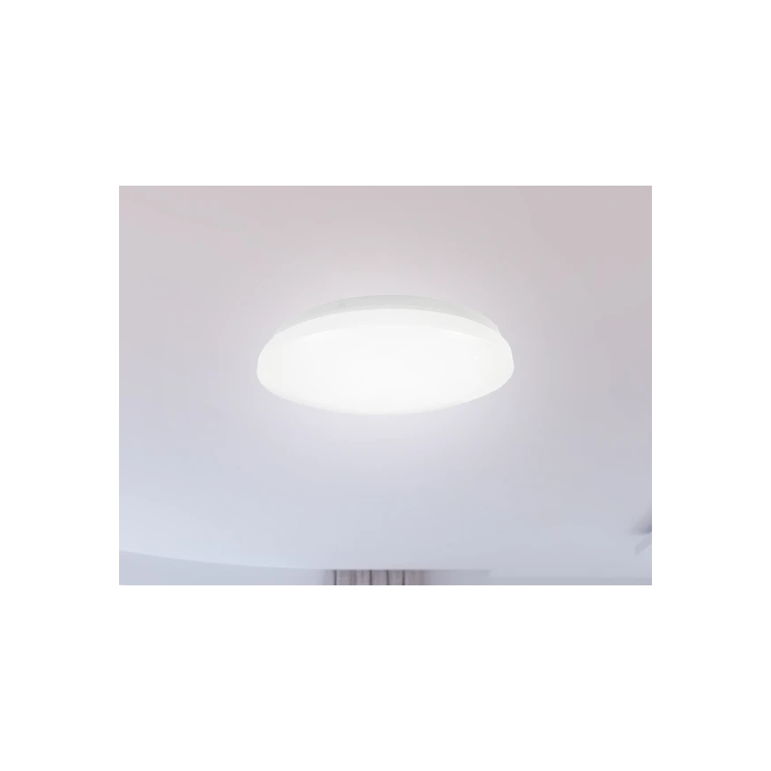 LED таванно осветително тяло за баня OPAL, LED/12W/230V, Ø 24,5 cm, IP44, бяло