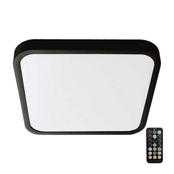 LED таванно осветително тяло за баня със сензор SAMSUNG CHIP LED/18W/230V IP44 4000K 29x29 см черно + дистанционно управление