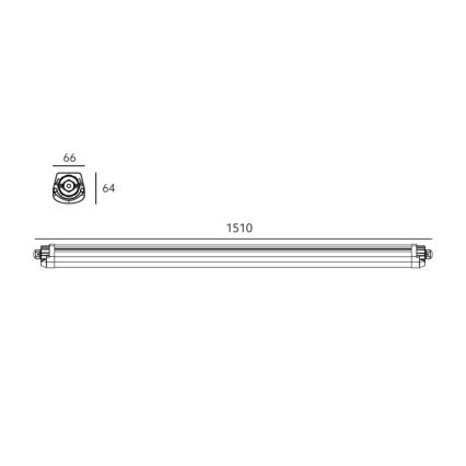 LED Техническо осветително тяло LUMEXO LED/50W/230V 4000K IP65 151 cm