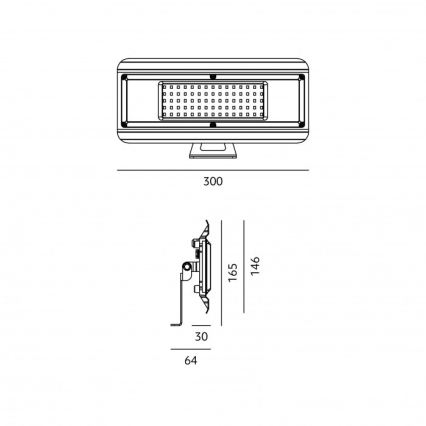 LED техническо осветително тяло 4 в 1 MULTILUXO LED/100W/230V 4000K IP65 30 cm