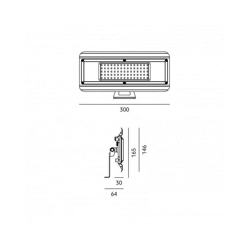 LED техническо осветително тяло 4 в 1 MULTILUXO LED/100W/230V 4000K IP65 30 cm