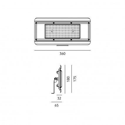 LED техническо осветително тяло 4 в 1 MULTILUXO LED/150W/230V 4000K IP65 36 см