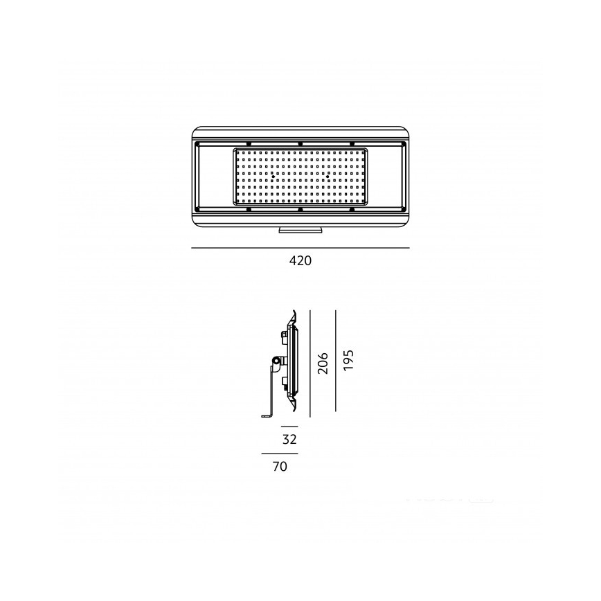 LED Техническо осветително тяло 4 в 1 MULTILUXO LED/200W/230V 4000K IP65 42 cm