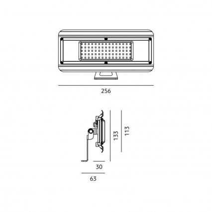 LED техническо осветително тяло 4 в 1 MULTILUXO LED/50W/230V 4000K IP65 25,6 cm